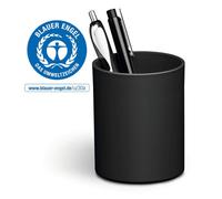 Durable Eco Recycled Plastic Pen Pot Pencil Holder Desk Tidy Organizer, Black