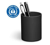 Durable ECO Recycled Plastic Pen Pot Pencil Holder Desk Tidy Organizer | Black