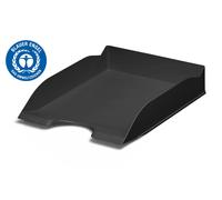 Durable ECO Recycled Plastic Stackable Letter Tray Document File | A4+ Black