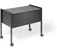 Durable ECO Suspension File Trolley | for 80 A4 Suspension Files | Made of Strong Steel | Black Colour | Ideal for Filing and Storage In Offices