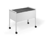 Durable ECO Suspension File Trolley, for 80 A4 Suspension Files, Made of Strong Steel, Grey Colour, Ideal for Filing and Storage In Offices
