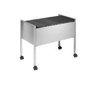 Durable ECO Suspension File Trolley, for 80 A4 Suspension Files, Made of Strong Steel, Silver Colour, Ideal for Filing and Storage In Offices