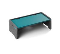 Durable Effect Felt Monitor and Laptop Stand, Grey and Dark Green | Height-Adjustable Shelf in 3 Steps, PET Felt, Smart Cable Routing, Drawer Add-On Option, Max Load 10kg, Made in Germany