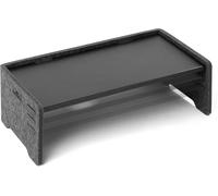 Durable Effect Felt Monitor and Laptop Stand, Grey | Height-Adjustable Shelf in 3 Steps, PET Felt, Smart Cable Routing, Drawer Add-On Option, Max Load 10kg, Made in Germany