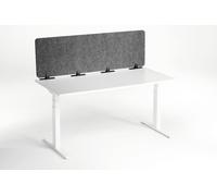 Durable EFFECT Foldable Felt Desk Divider 60% Recycled W1600 x H500mm Charcoal Grey - 313558