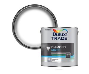 Durable Emulsion Paint - Dulux Trade Diamond Matt Pure Brilliant White 2.5L