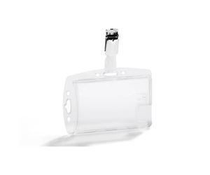 Durable Enclosed Duo Security Pass Holder 54 x 85 mm Transparent | Holds Up to 2 ID/Security Cards | Pack of 25 | Ideal for Holding Swipe Cards, ID Cards, etc.