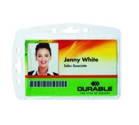 Durable Enclosed Security Pass ID Card Holder for Lanyards 54x87mm Pack of 10