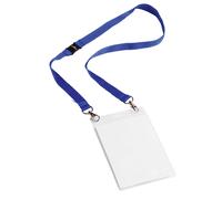 Durable Event Name Badge A6 with Dark Blue Lanyard Pack of 10 Lanyard Includ