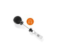 Durable Extra Strong Retractable Clip Badge Reels for ID & Keys | Black