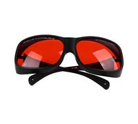 Durable Eye Protection Goggles with OD5+ Lenses for Comprehensive Safety in Medical Settings and Beauty Salons (Black Frame Red Lenses)