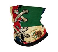 Durable Face Cover,Mexico Mexican and Docan Republic Flag Vintage Combine,Balaclava Anitdust Half Face Headwear for Outdoor Sports Men 26X30cm