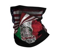 Durable Face Shield,America and Italy Italian Flag,Bandana Multifunctional Neck Scarf for Men Yoga Workout 26X30cm