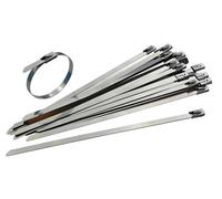 Durable Faithfull Stainless Steel Cable Ties 7.9 X 680mm - Pack Of 50 For Tough Environments