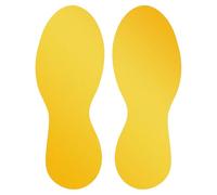 Durable floor Marking Foot shape (Self-Adhesive Marking feet, 5 Pairs) RAL 1003 Signal Yellow, 172704