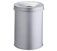 Durable Fire Extinguishing Metal Waste Bin | TUV Certified | 30L | Grey