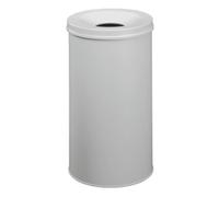 Durable Fire Extinguishing Metal Waste Bin TUV Certified 60L - Grey