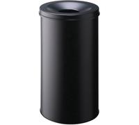 Durable Fire Safe Metal Waste Bin, 60 Litre, black