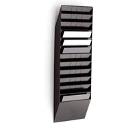 Durable FLEXIBOXX 12 Wall Mounted Literature Tray | A4 Landscape Holder | Black