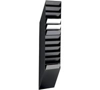 Durable FLEXIBOXX 12 Literature Holder - A4 Portrait - Black - Wall Mounted Document Holder - Perfect For Flyers, Brochures, Magazines, etc.
