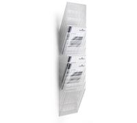 Durable FLEXIBOXX 12 Literature Holder - A4 Portrait - Transparent - Wall Mounted Document Holder - Perfect For Flyers, Brochures, Magazines, etc
