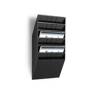 Durable FLEXIBOXX 6 Wall Mounted Literature Tray | A4 Landscape Holder | Black