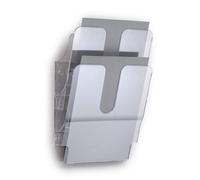 Durable Flexiplus 2 Wall Mounted Literature Holder, A4 Portrait, Clear
