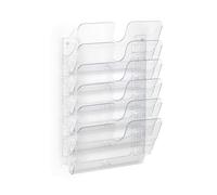 Durable Flexiplus 6 Wall Mounted Literature Holder, A4 Landscape, Clear