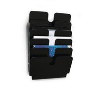 Durable FLEXIPLUS 6 Wall Mounted Literature Holder - A4 Landscape - Bl