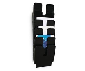 Durable FLEXIPLUS 6 Wall Mounted Literature Holder - A4 Portrait - Bla