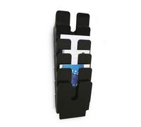 Durable FLEXIPLUS 6 A4 Portrait Literature Holder - Black - Easy To Install Wall Mounted Document Holder - Perfect For Flyers, Brochures, Etc.