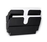 Durable FLEXIPLUS literature rack 2 shelves Black
