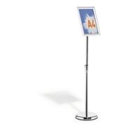 DURABLE Information Floor Stand – A4 Aluminium Snap Frame, Silver, Pack of 1
