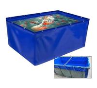Durable Folding PVC Aquaculture Water Tank with Drain Valve, Waterproof Plastic Temporary Cistern for Aquarium, Pool, Pond, Fish Farming and Canvas Culture