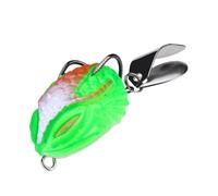Durable Frog Shape Fishing Lure Realistic Floating Bait Simulation Frog Road Runner Bait Lake Floating Artificial