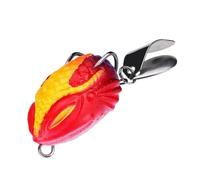 Durable Frog Shape Fishing Lure Realistic Floating Bait Simulation Frog Road Runner Bait Lake Floating Artificial