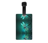 Durable Galaxy Animal Dragonfly Print Luggage Tags for Suitcases/Travel Bags,Suitcase Tags for Easy Luggage Identification(One Size)