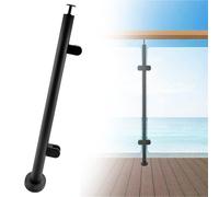 Durable Glass Railing Post for Balustrade, Adjustable 60-120cm Height, Outdoor Support Column, Ideal for Garden & Deck, 90cm Safety Post