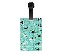 Durable Goat Frolic Print Luggage Tags for Suitcases/Travel Bags,Suitcase Tags for Easy Luggage Identification(One Size)