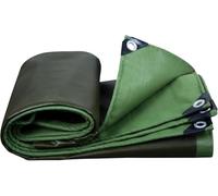 Durable Green Canvas Tarpaulin Tarp Sheet Cover With Eyelets For Patios Greenhouse Insulation Thickened Weatherproof Protection, One Color
