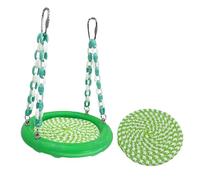 Durable green hammock made for the happiness of hamster bird parrots promotes a concentrated environment for climbing and active play