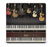 Durable Guitar Piano Pattern Digital Scales for Body Weight Highly Accuracy Bathroom Scale with LCD Display Easy to Read Battery Powered Weight Scale for People