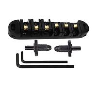Durable Guitar Roller Saddle Bridge Kits Locking Bridge for Gift Replacement black