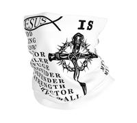 Durable Half Face Headwear,Jesus is My God My King My Lord My Savior Religion,Headwear Novelty Neck Gaiter for Sports Workout Running 26X30cm