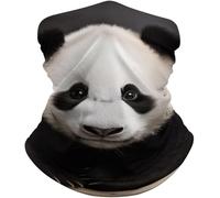Durable Half Face Scarf,Cute And White Panda,Headwear Premium Tube Scarf for Sports Workout Outdoor 26X30cm