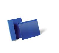 Durable Pallet Hanging Pocket A5, Landscape Format, Pack of 50 Dark Blue Labelling Pockets, ideal For Labelling Shelfs, Racking, Boxes, in Warehouse and Logistic Centres
