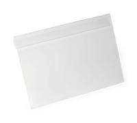 Durable Hard Cover Ticket Holder - Self-Handing Pocket - A4 Landscape - Pack of 10 - Transparent - Perfect for Labelling Shelves and Racking