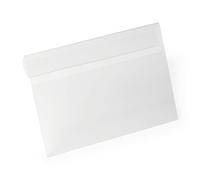 Durable Hard Cover Ticket Holder - Self-Handing Pocket - A5 Landscape - Pack of 10 - Transparent - Perfect for Labelling Shelves and Racking