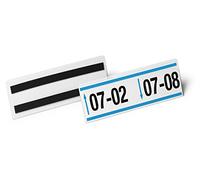 Durable Hard Cover Ticket Holder - Magnetic Label Holder - 1/2 A5 Landscape - Pack of 10 - Transparent - Perfect for Labelling Shelves and Racking