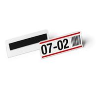 Durable Hard Cover Ticket Holder - Magnetic Label Holder - 100 x 38mm - Pack of 10 - Transparent - Perfect for Labelling Shelves and Racking